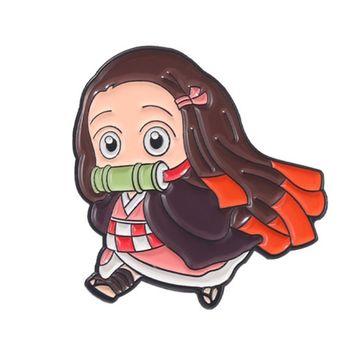 Значок металлический Истребитель Демонов "Камадо Незуко", р-р 2,8х2,6 см