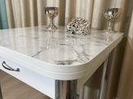 Маленький кухонный стол с ящиком Italian marble