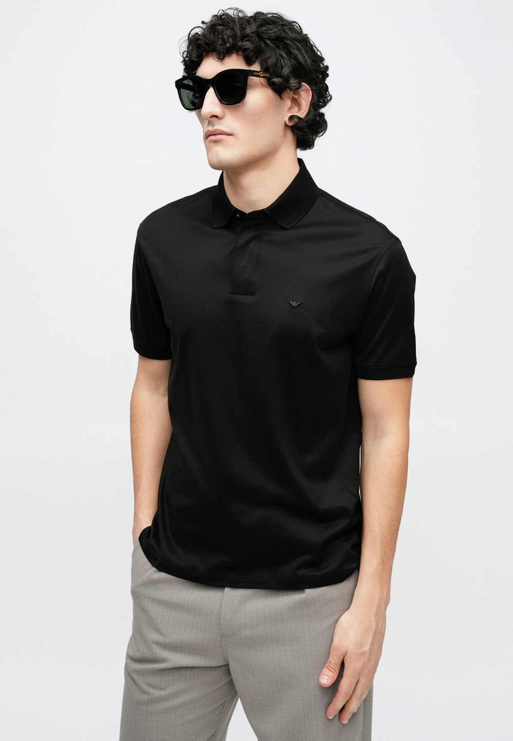 Emporio Armani Футболка-поло - Чёрный