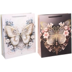 Пакет подарочный «Бабочка» 26*32*10 см, микс