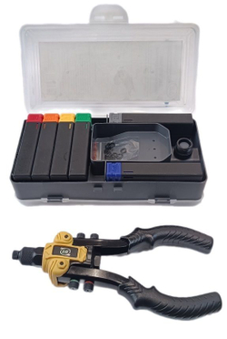 Заклёпочник универсальный поворотный в кейсе 3в1 БМ