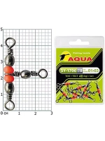 Вертлюг тройной рыболовный SY-1706 №02*04 (2 упк. по 8 шт.)