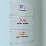 Табличка навигационная Название кабинета с указанием номера 2397