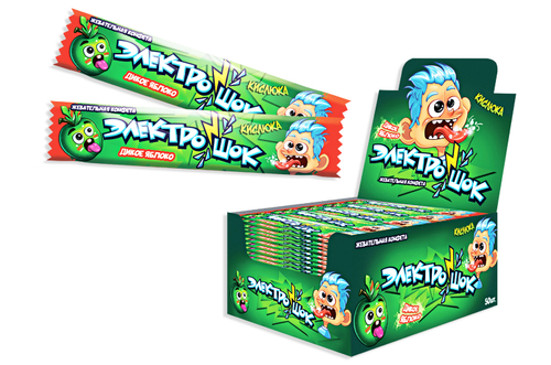 Жев. конф. кислая "Электрошок арбуз" 12*50шт 20г