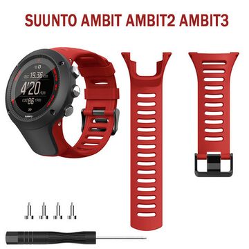 Ремешок для Suunto Ambit , Ambit 2, Ambit 3 силиконовый (Бордовый)
