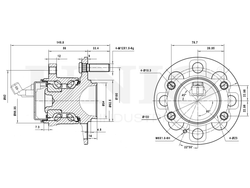 Ступица задняя (с ABS) UNIO HUB-20273