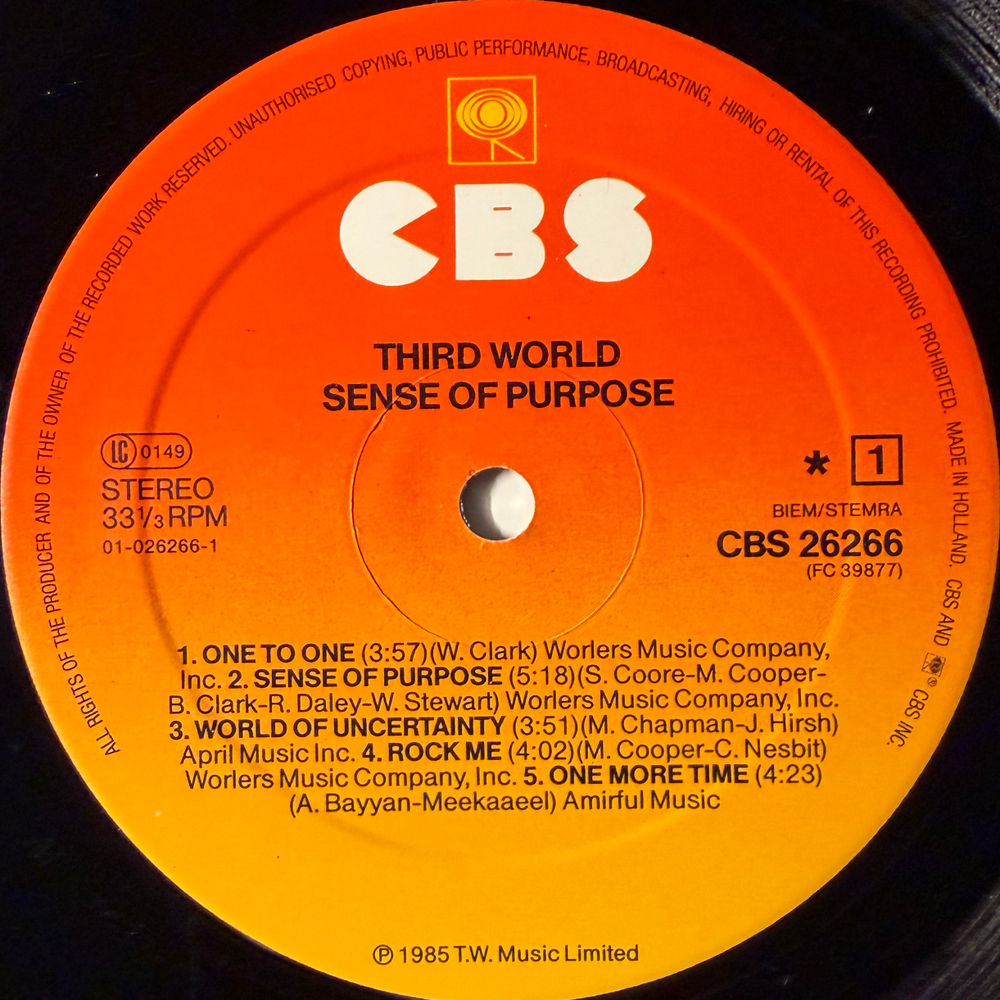 Third World ‎– Sense Of Purpose (Голландия 1985г.)Т