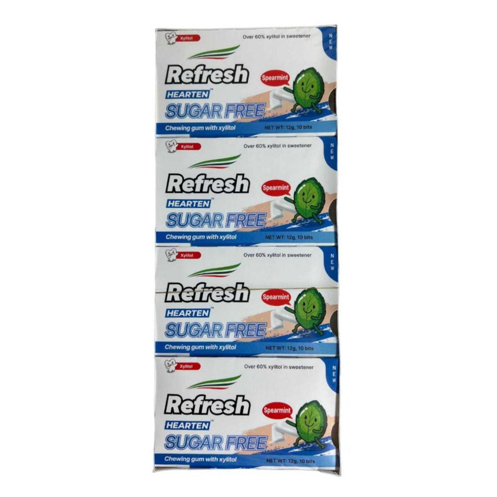 Жевательная резинка Refresh Hearten Spearmint без сахара 12 г, 20 шт