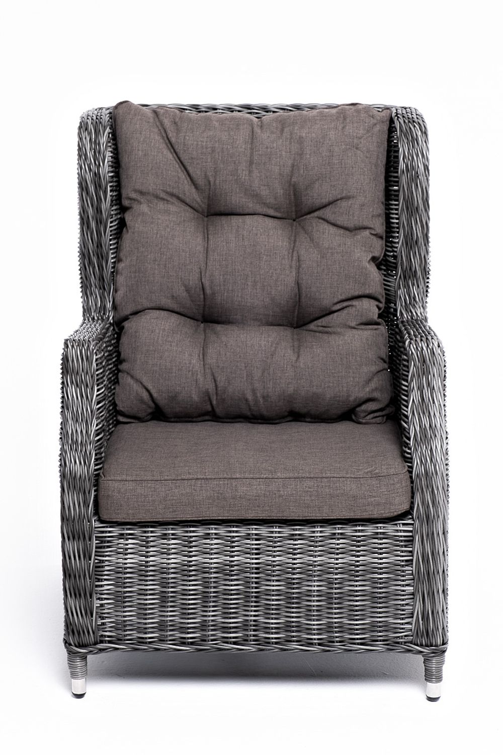 "Форио" кресло раскладное плетеное, цвет графит