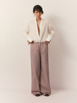 Брюки из хлопка в полоску