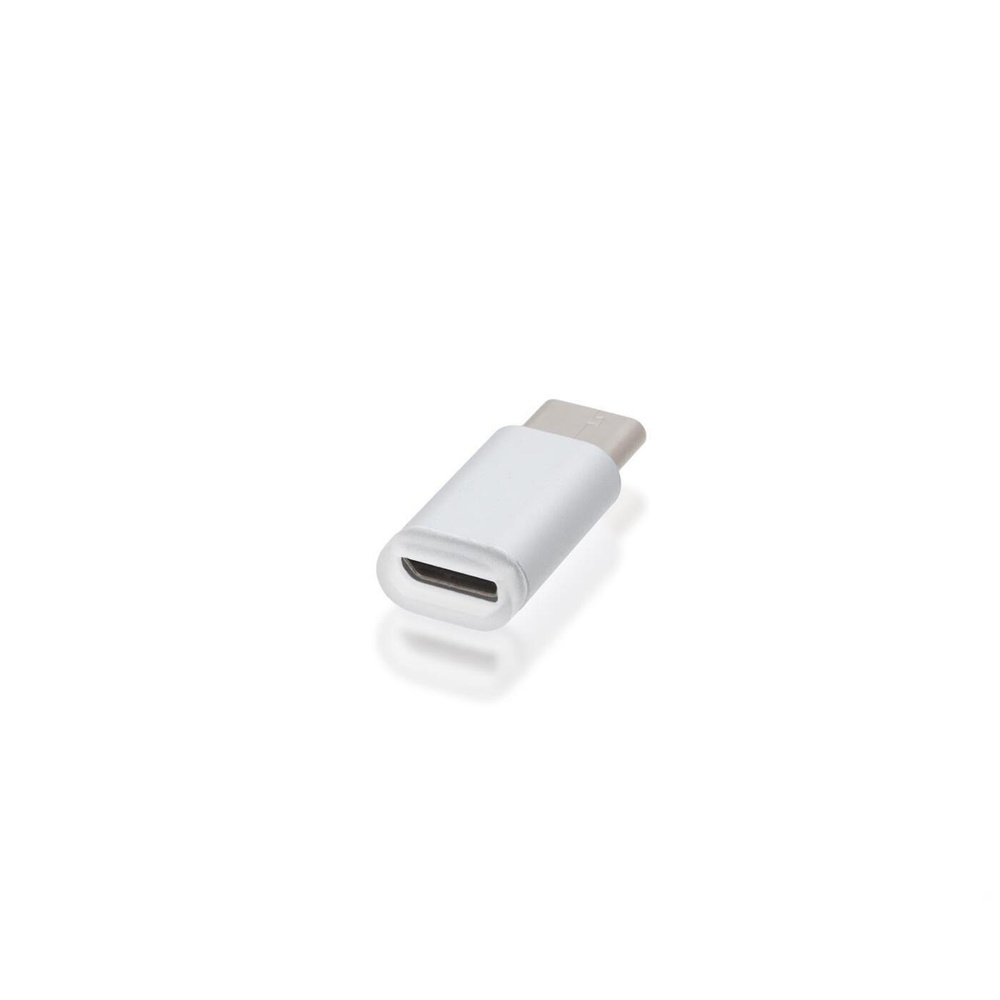 Адаптер-переходник ROSCO Micro-USB to Type-C оптом (арт. ADPT-TYPE-C-MUSB-SILVER)