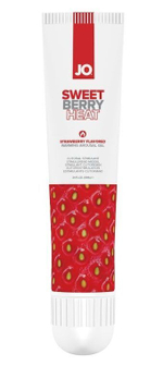 Стимулирующий клиторальный гель со вкусом клубники JO Sweet Berry Heat - 10 мл
