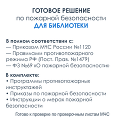Комплект документов по пожарной безопасности в электронном виде 2025 для библиотек