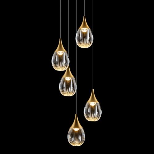 Подвесной светильник MD24001004-5A gold/clear