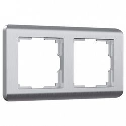Рамка на 2 поста Werkel Stream (серебряный) W0022106
