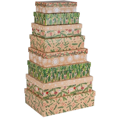 Коробка подарочная «Рождественская встреча» 19*13.5*6 см