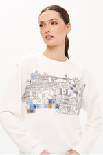 23351 Свитшот женский (молочный)