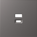 Накладка для розеток USB, матовый титан, серия S08