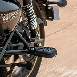 Комплект подножек Royal Enfield, тип - "Deluxe", черного цвета, арт. KXA00031