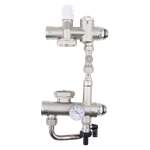 Насосно-смесительный узел проходной ROMMER - 1" (термоклапан 20-60°C, без насоса)