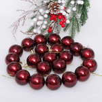 Новогодние шары 5 см (набор 24 шт) «Глянец», темный рубин