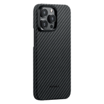 Чехол из арамидного волокна с поддержкой MagSafe PITAKA MagEZ Case 4 1500D для iPhone 15 Pro, Black / Grey Twill (Cаржевое переплетение)