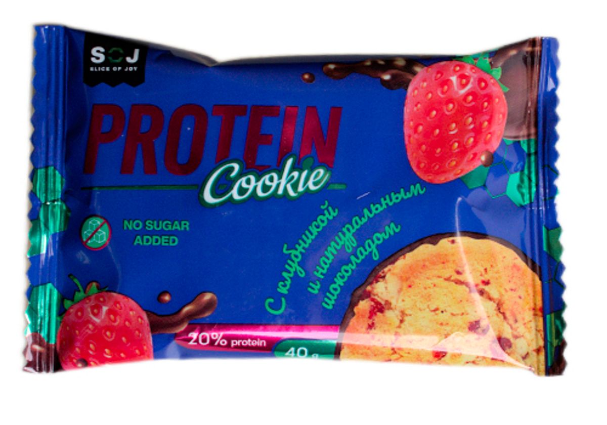 Печенье Protein Cookie со вкусом клубники, 40г