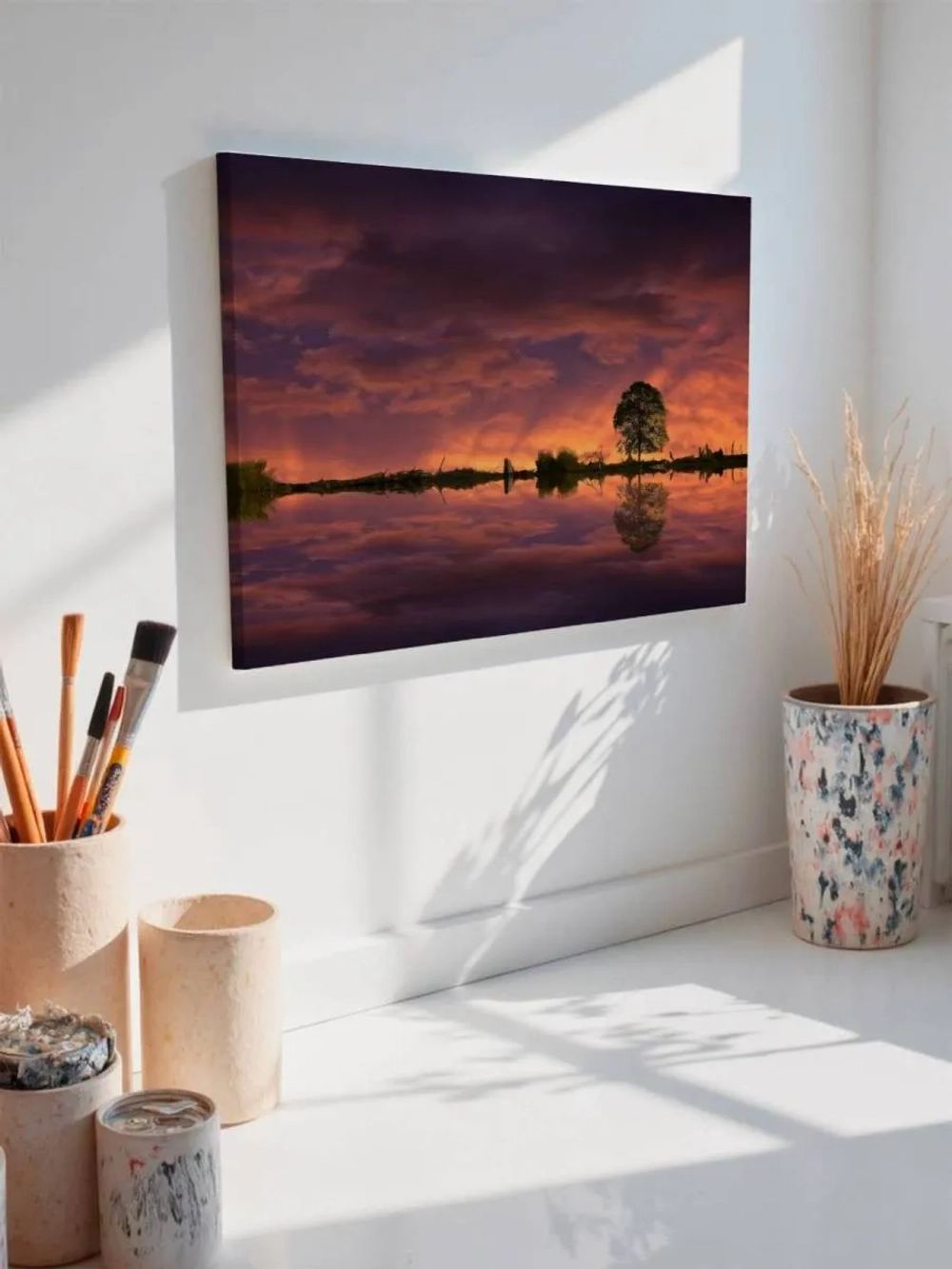 Картина на стену 40 X 50 Закат над озером
