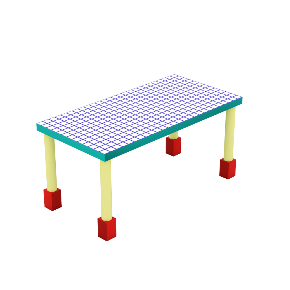 Обеденный стол Supertable Blue Grid 16518