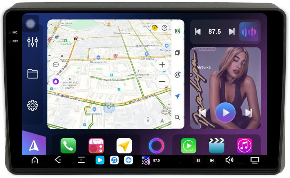 Магнитола для Renault Arkana 2019+, Duster 2 2020+ - FarCar XXL1219M монитор 10.36" 2K QLED на Android 14, TS20, 8+256Гб, CarPlay, 4G SIM-слот