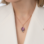 Подвеска «Летучая мышь» из красного золота c аметистом Артикул: 03-2964-00-203-1110-46