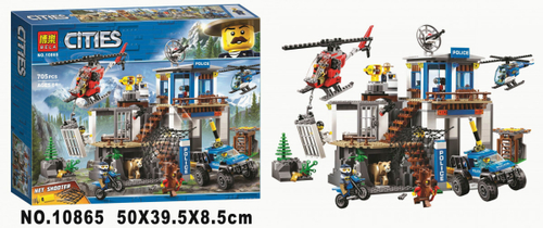 Конструктор BELA Сити "Полицейский участок в горах" 705 дет.