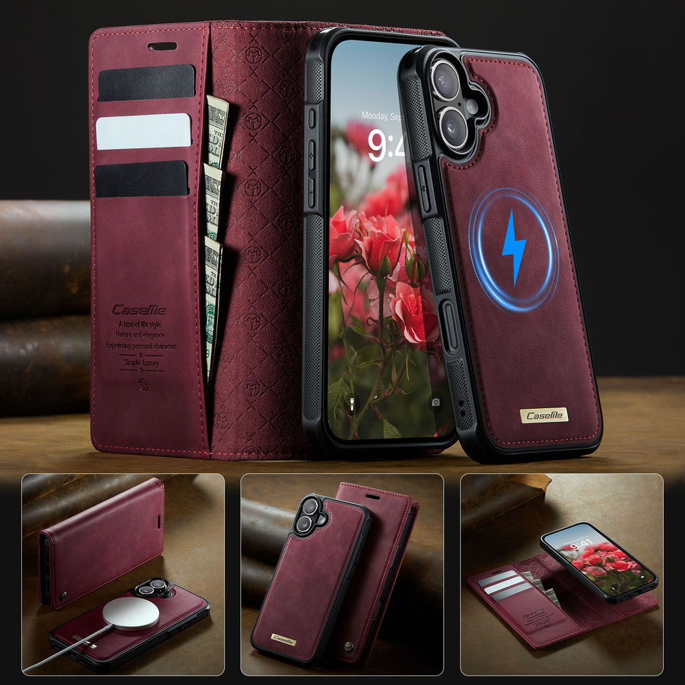 Чехол-кошелек CaseMe 2 in 1 MagSafe iPhone 16