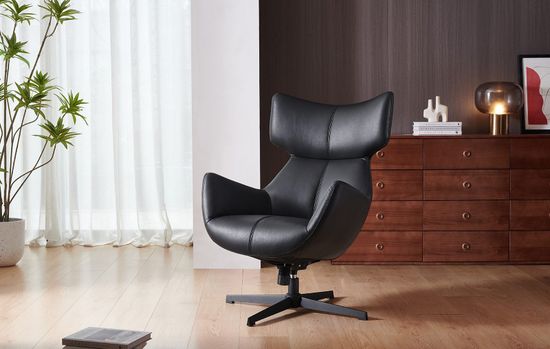 Кресло Total Black черная экокожа, ножка черный металл