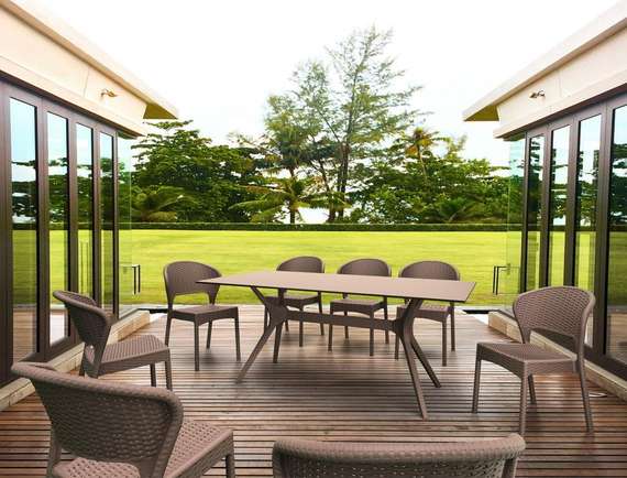 Стол Ibiza Table 180х90 см коричневый