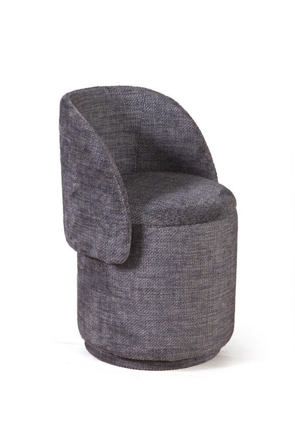 Пуф с кручением Bubble, микромех Rozy dark grey