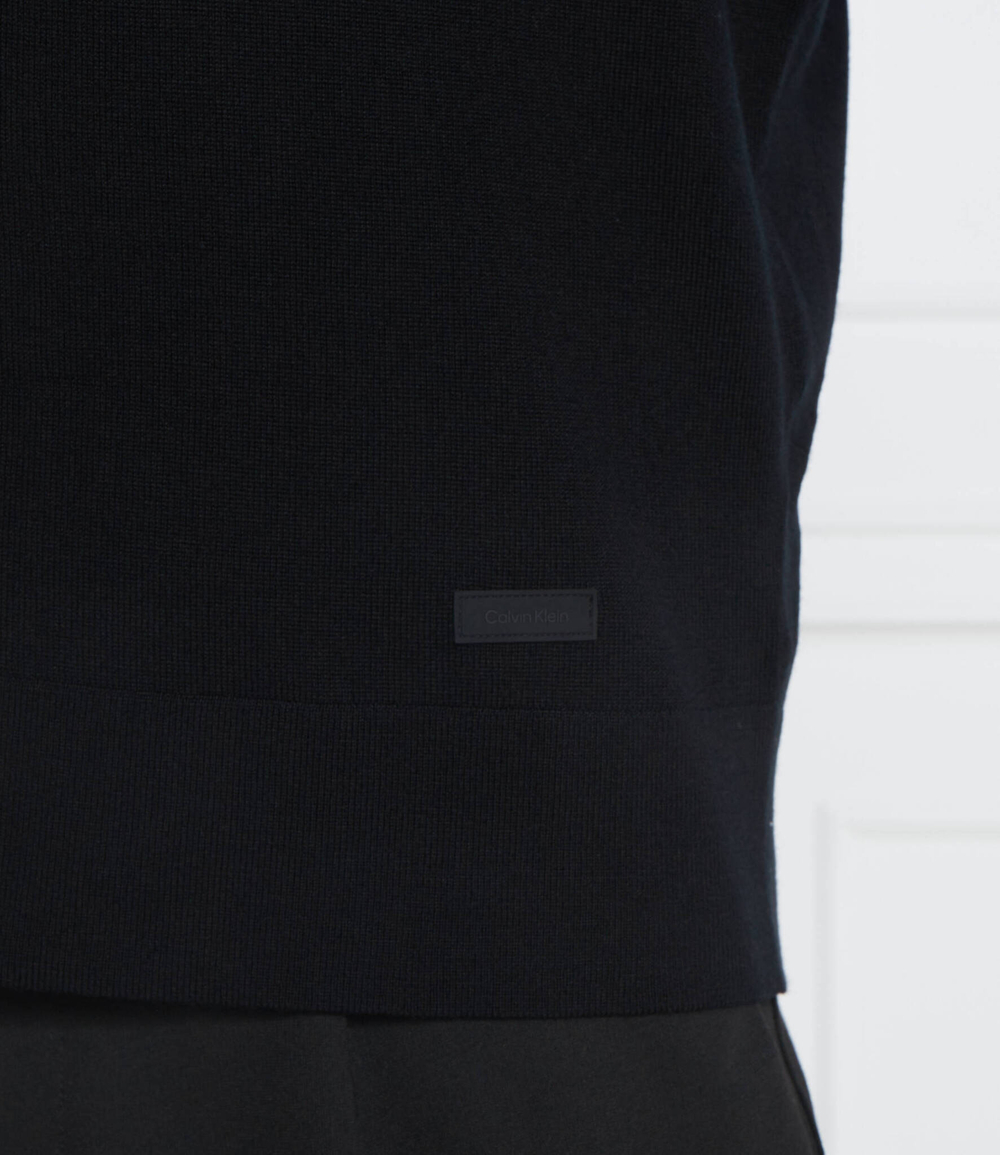 Хлопковый кардиган merino Calvin Klein - черный(K10K112260)