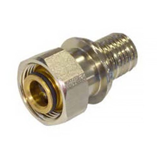 Евроконус латунный обжимной  PEX-накидная гайка 16х2,0-G 1/2