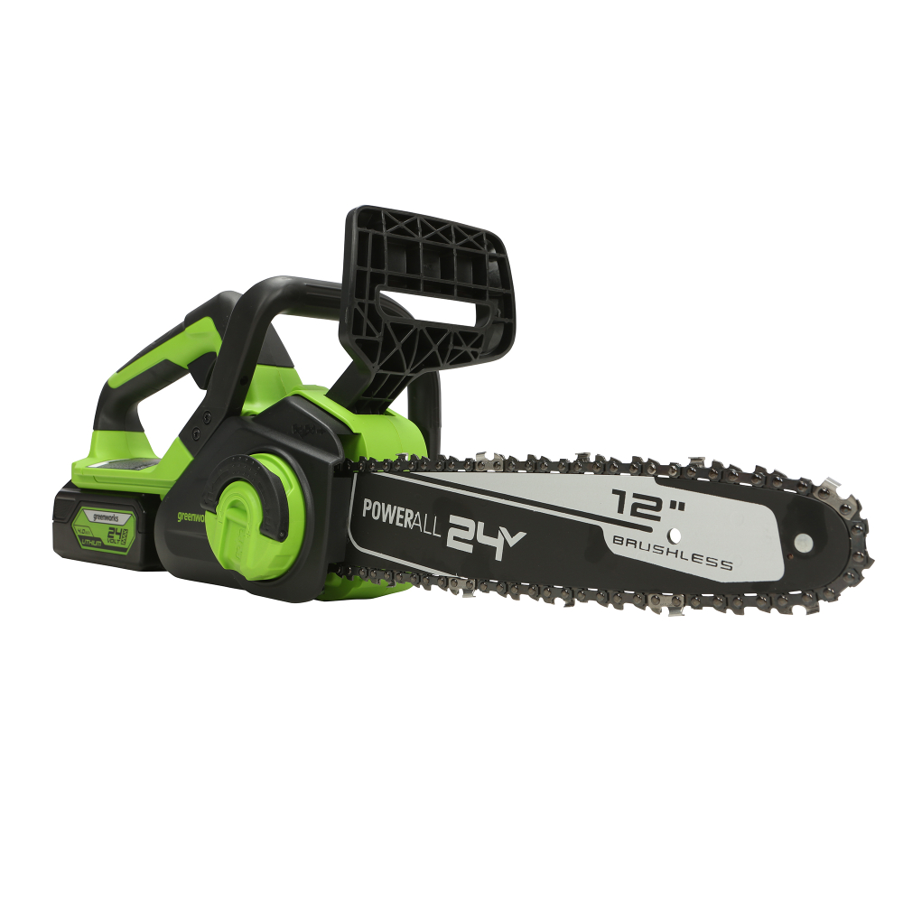 Цепная пила аккумуляторная Greenworks Арт. 2007007UB,  30см, бесщеточная, c 1хАКБ 4 Ач и ЗУ