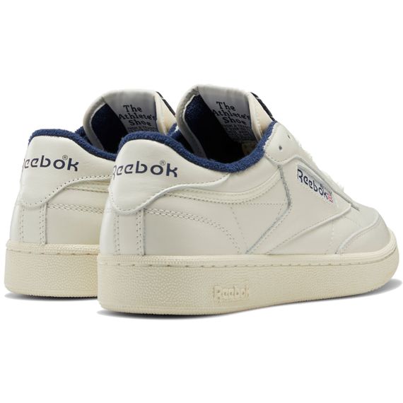 reebok CLUB C 85 VINTAGE Кроссовки для скейтбординга Низкие Бежевые Белые Синие Унисекс