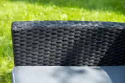 "Вашингтон" лаунж-зона из искусственного ротанга на 4 персоны, цвет черный