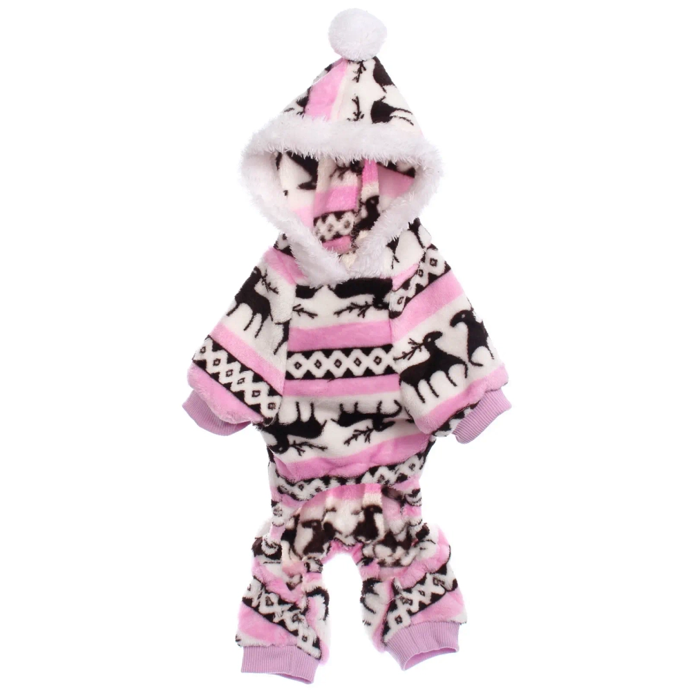 Комбинезон зимний для мелких и средних пород собак «МОДНЫЙ БРО», цвет розовый, р XL