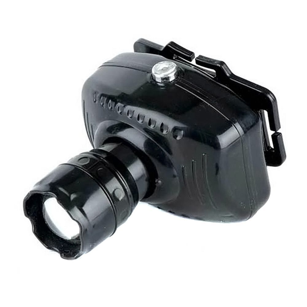 Фонарь налоб, встр акк, Облик, 2077-1W, зар от сет220В, пластик, чер, в блистере