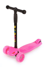 Самокат 3-х колесный, свет, звук 1 (розовый)