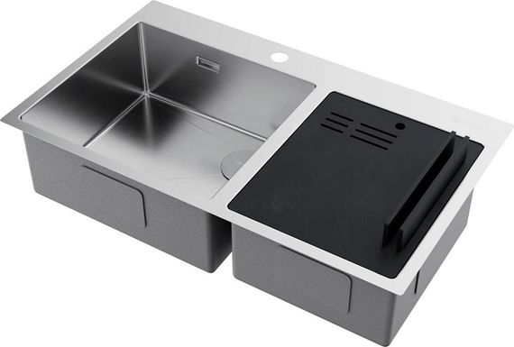 Мойка Omoikiri Akisame 86-2-IN Side нерж. сталь/нержавеющая сталь (арт.4997021)