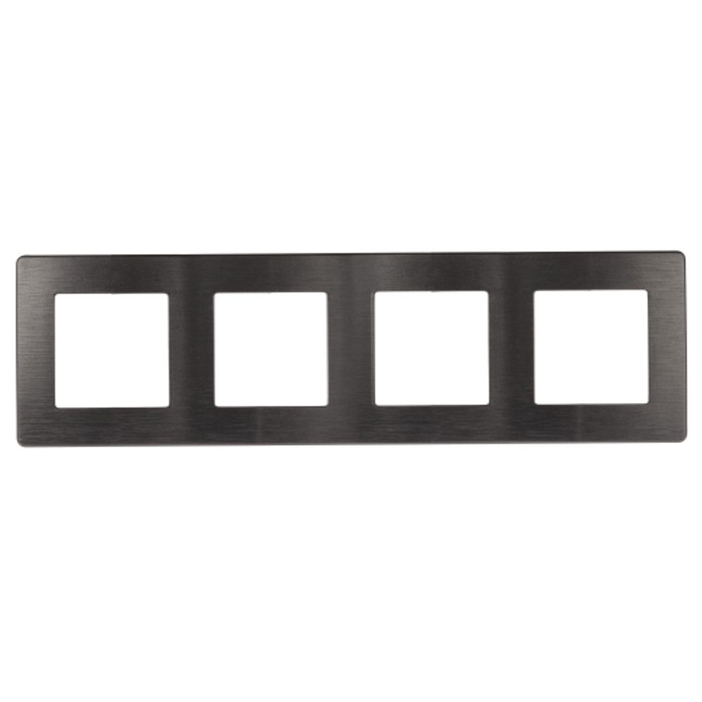 Рамка для розеток и выключателей ЭРА Серия 12 12-5104-12 на 4 поста, Сатин, графит | 