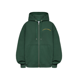 Худи Called a Garment Stamp Heavy Cotton Zip Hoodie "Dark Green"