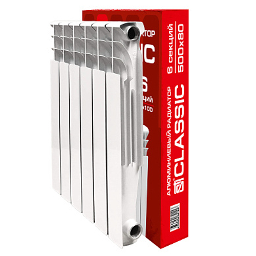 Радиатор алюминиевый AL STI 500/80 6сек.