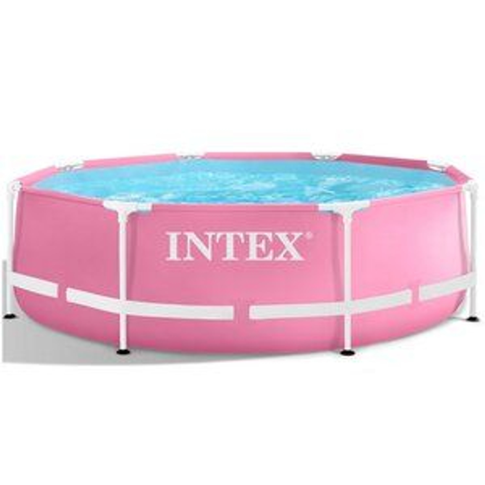 Каркасный бассейн 28290 Intex Metal Frame 244*76 см, розовый
