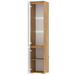 Пенал-витрина 1В1С "ГРЕТТА" Дуб Крафт золотой - Белый